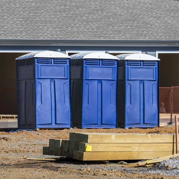 how often are the portable restrooms cleaned and serviced during a rental period in Washington TX